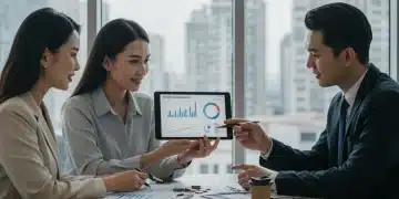 Financial advisor explaining 401k contribution limits and investment strategies to a couple for 2026 retirement planning.