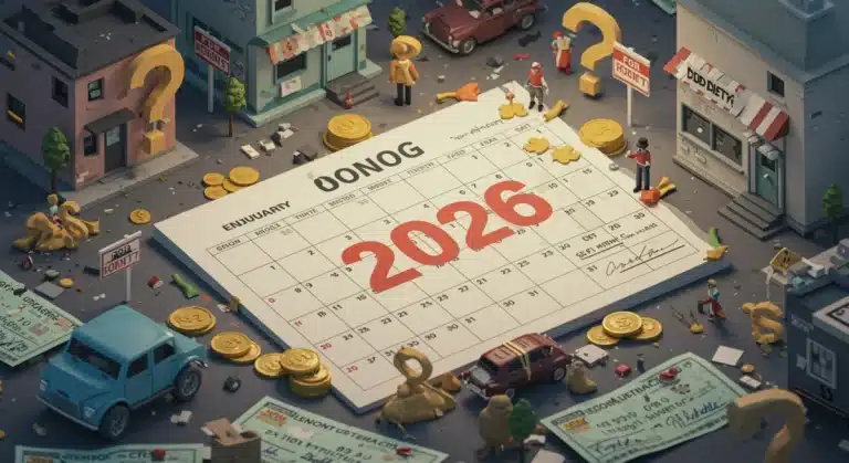 Calendar highlighting 2026, symbolizing CARES Act sunset and economic changes