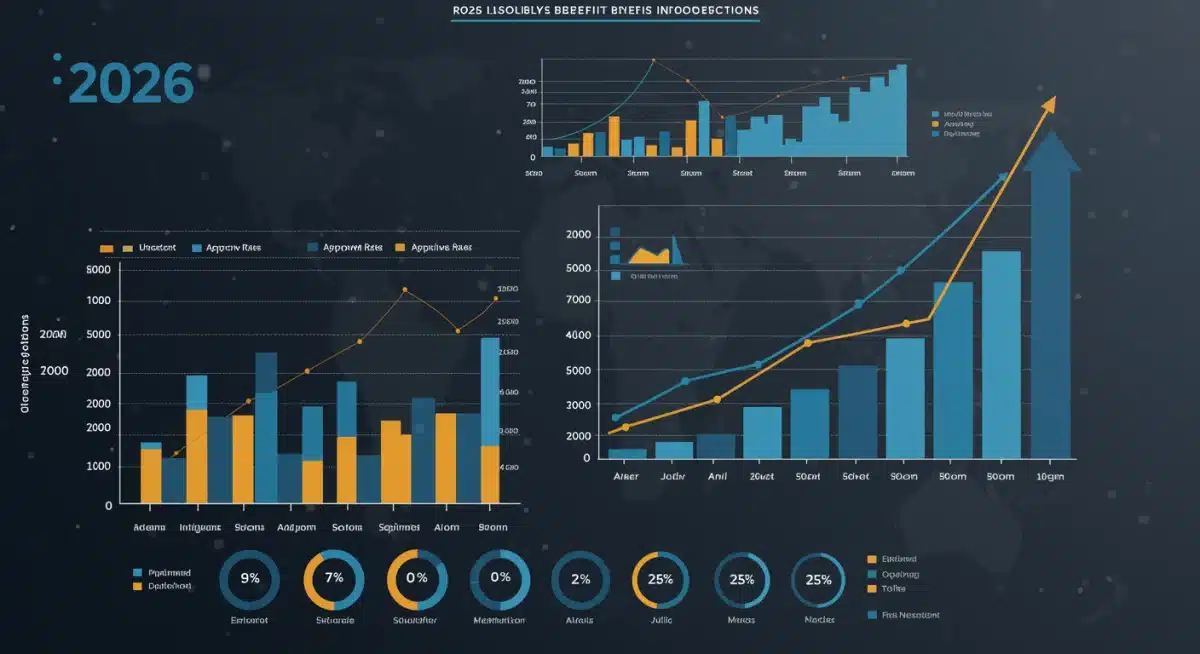 Infographic showing projected disability benefit approval rates for 2026.