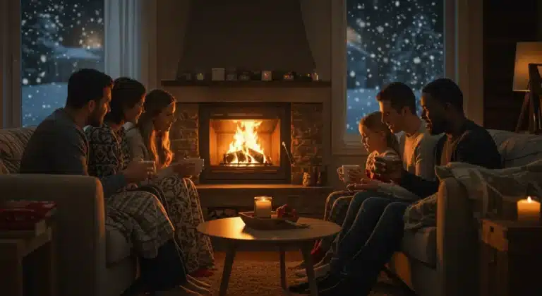 Family enjoying a warm home thanks to energy assistance programs during winter