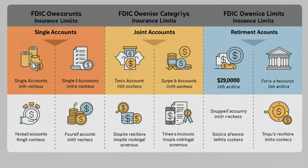 Infographic illustrating various FDIC ownership categories and their insurance limits