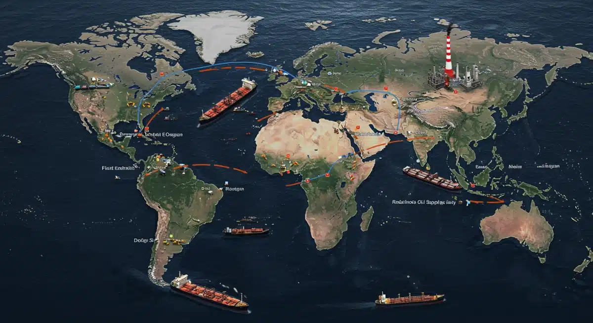 Global oil supply chain and energy dependency