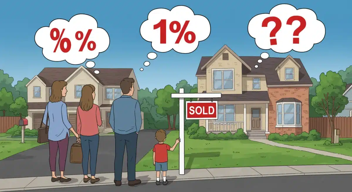 Family considering home purchase amidst rising mortgage rates