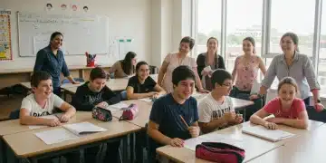 Students with disabilities thriving in a well-funded, inclusive classroom environment.