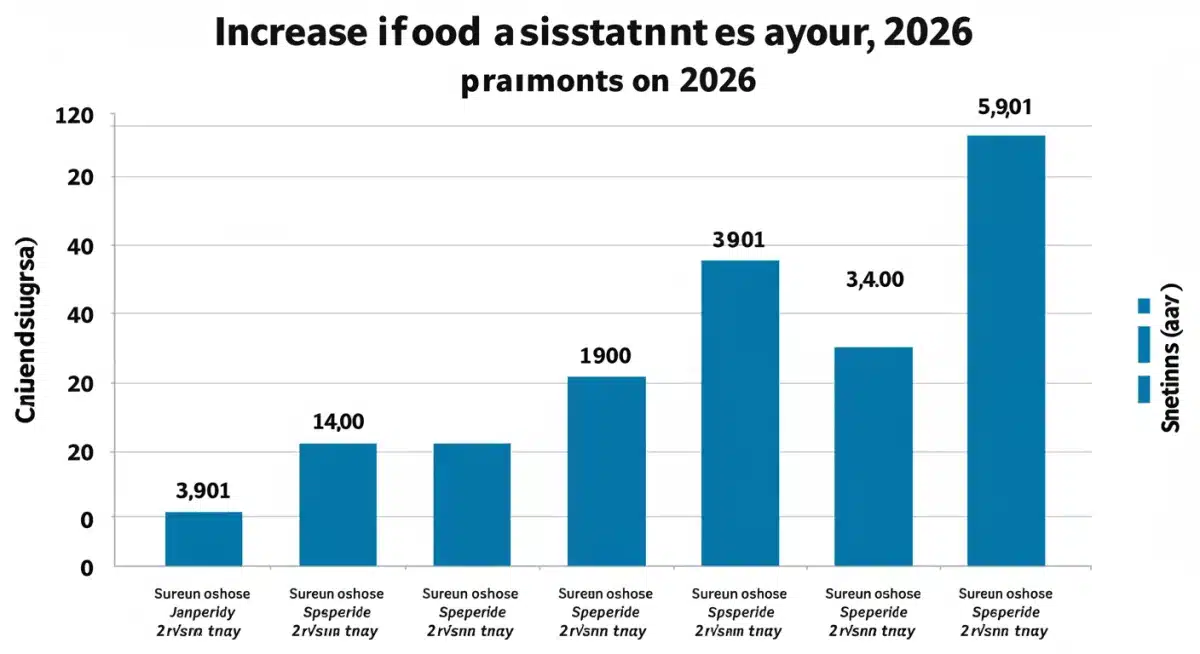 Chart showing increased SNAP assistance for three months in 2026