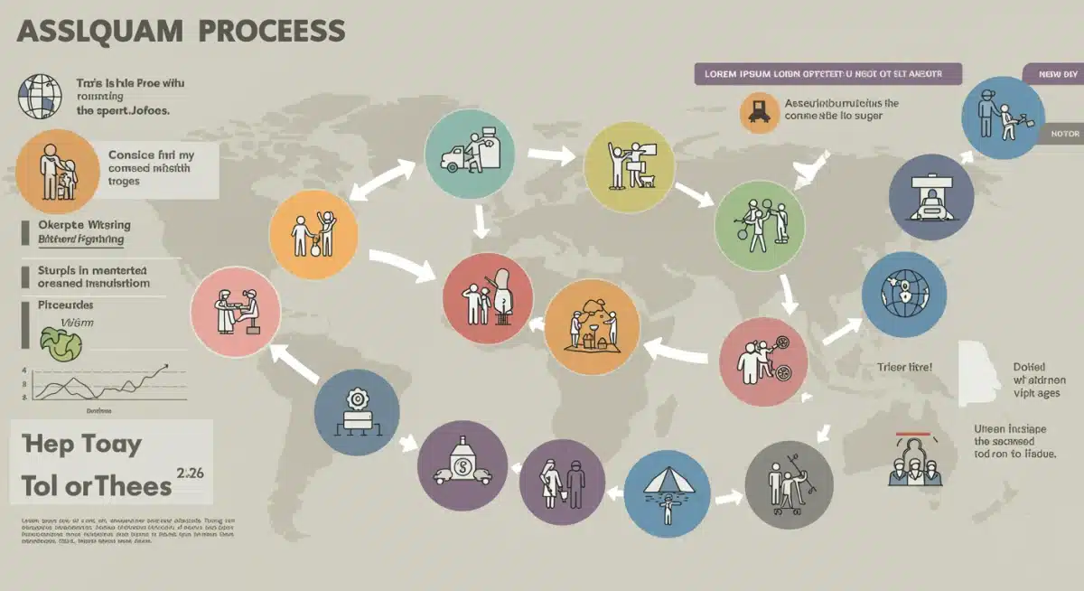 Infographic detailing the new asylum process stages under 2026 immigration policies.