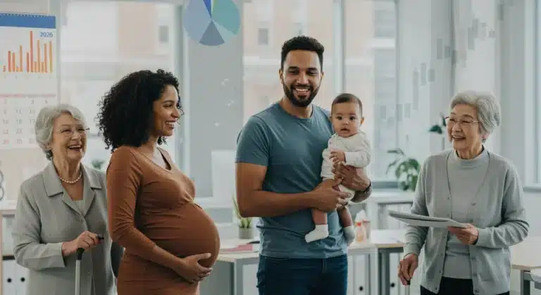 Employees benefiting from paid family leave in 2026