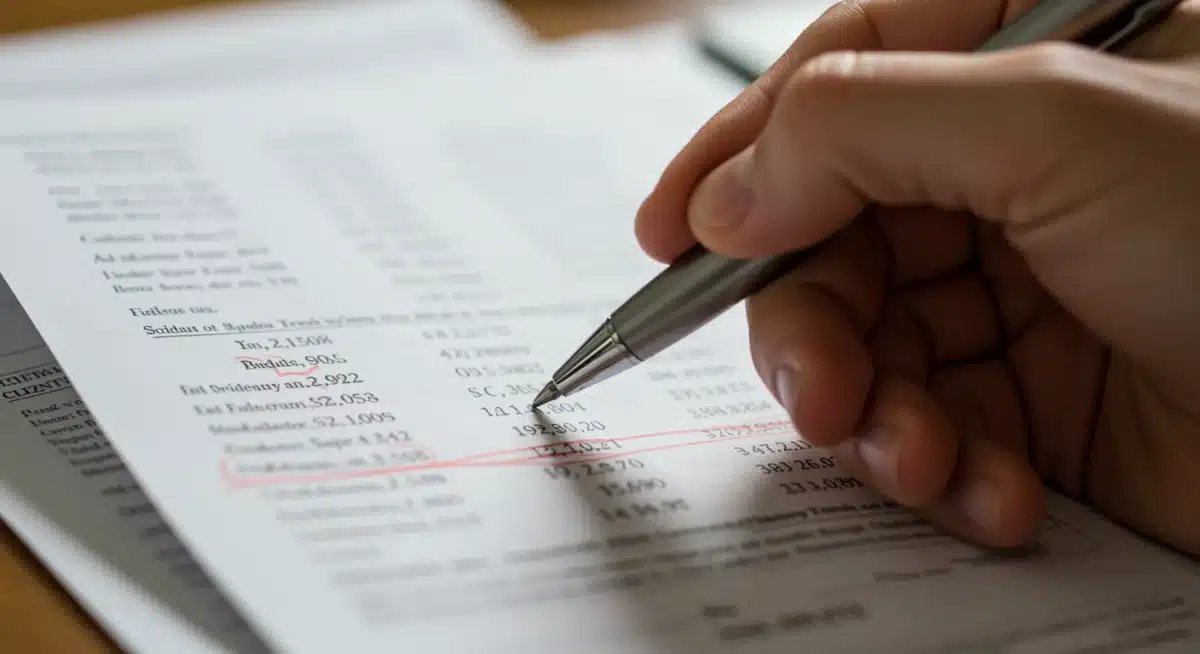 Hand reviewing Social Security statement for 2026 planning