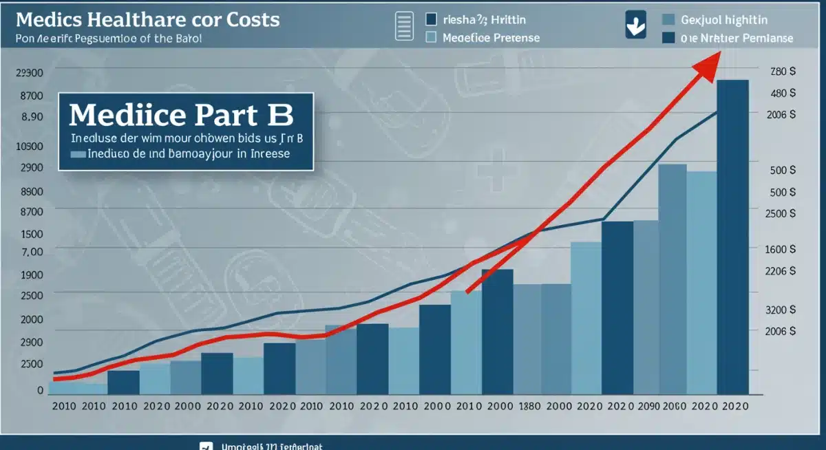 Graph illustrating rising 2026 Medicare Part B premiums