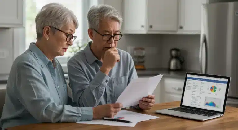 Senior couple discussing 2026 Medicare Part B premium increases