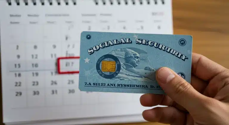 Social Security card with 2026 calendar, symbolizing upcoming COLA adjustment