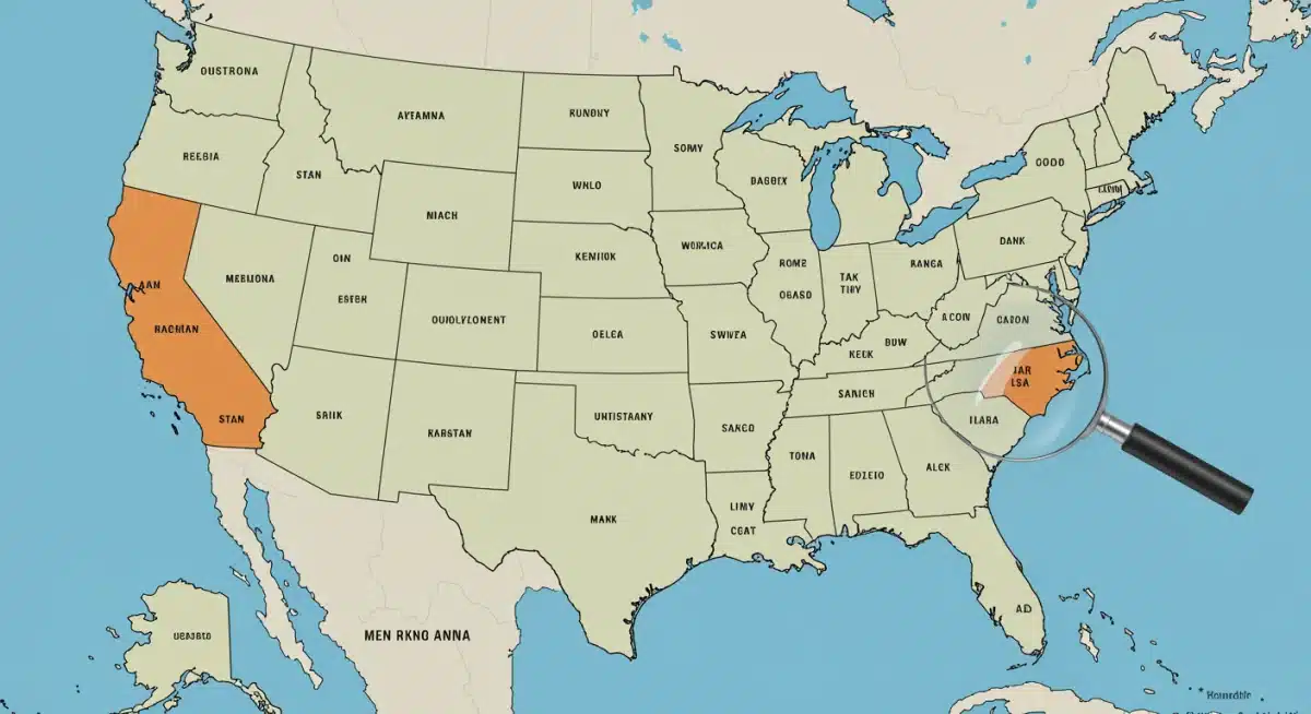 Map of US showing state-level unemployment benefit changes